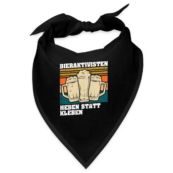 Bieraktivisten Heben statt Kleben - Bandana - Schwarz - Vorne
