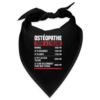 Osteopath Stundensatz Geschenkidee Humor - Bandana - Schwarz - Vorne