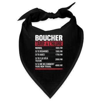 Metzger Stundensatz Humor Geschenkidee - Bandana - Schwarz - Vorne