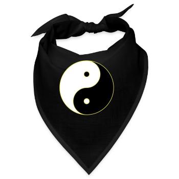 Yin Yang - Bandana - Schwarz - Vorne