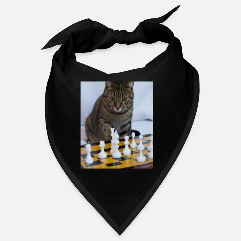 Katze spielt Schach Bandana