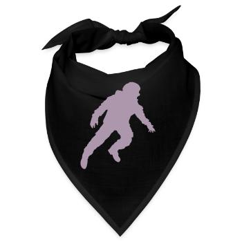 Schwebender Astronaut Silhouette Schwerelosigkeit - Bandana - Schwarz - Vorne
