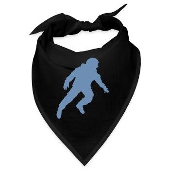 Schwebender Astronaut Silhouette Schwerelosigkeit - Bandana - Schwarz - Vorne