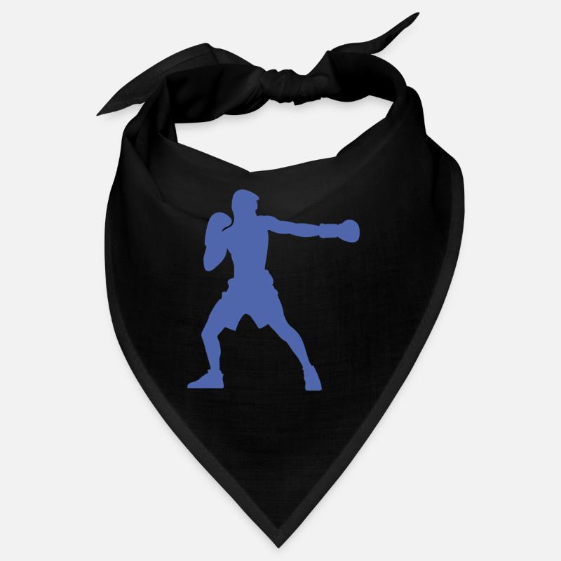 Silhouette de boxeur, design de boxe vif Bandana
