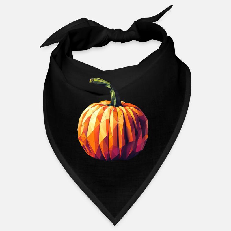 Autumn Magic: Geometric Pumpkin in Bandana