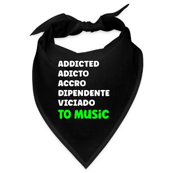 Süchtig nach internationaler Musik - Bandana - Schwarz - Vorne