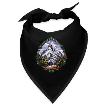 Eisberge Mountains Gipfel - Bandana - Schwarz - Vorne