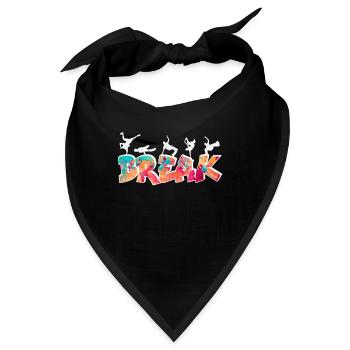 Breakdance Bboy Bgirl HipHop - Bandana - Schwarz - Vorne