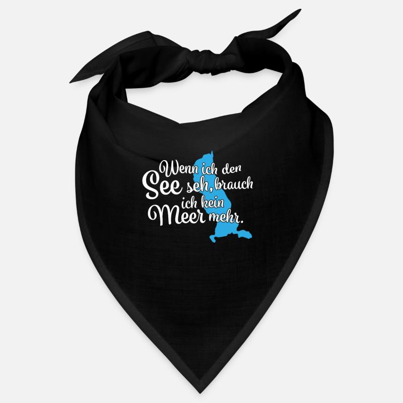 Wenn ich den See seh Tegernsee - Bandana - Schwarz