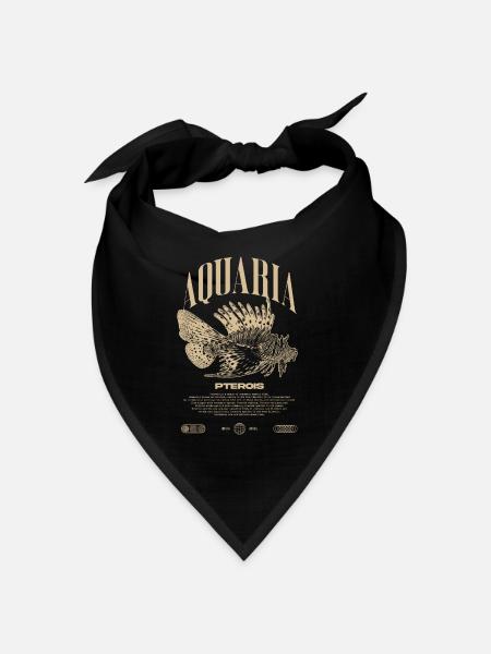 Rotfeuerfisch Marine Fish Keeper Moderne Streetwear - Bandana - Schwarz - Vorne
