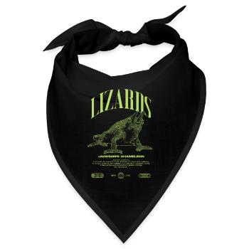 Jackson's Chamäleon Streetwear Eidechsenwärter - Bandana - Schwarz - Vorne