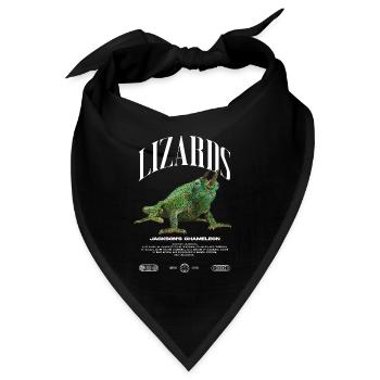 Jackson's Chamäleon Streetwear Eidechsenwärter - Bandana - Schwarz - Vorne