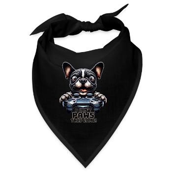 Hundespieler, Honden-Spielfreak Französische Bulldogge - Bandana - Schwarz - Vorne