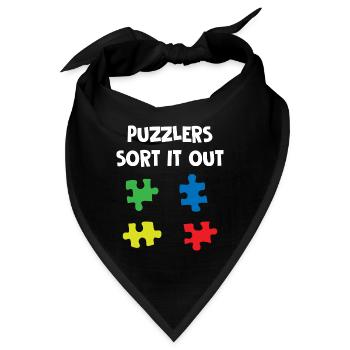 Puzzlers Sort It Out - Bandana - Schwarz - Vorne