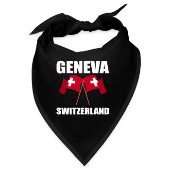 Schweiz Genf - Bandana - Schwarz - Vorne