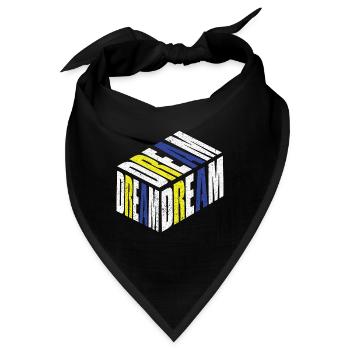 Traum Traumleben Lebe deinen Traum - Bandana - Schwarz - Vorne