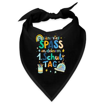 Erster Schultag - Bandana - Schwarz - Vorne