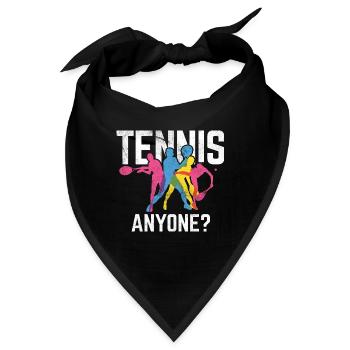 Tennisplatz Spruch Für Tennis - Bandana - Schwarz - Vorne