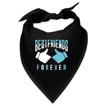 Beste Freunde Best Buds Beste Freundinin - Bandana - Schwarz - Vorne