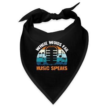Musiker Musik Rhythmus Notenschlüssel - Bandana - Schwarz - Vorne