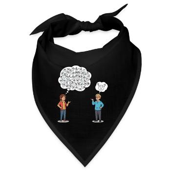 Zeichensprache: Missverständnisse inklusive ! - Bandana - Schwarz - Vorne