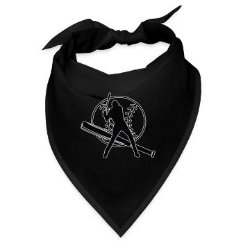 Baseball Baseballspieler Baseballschläger Batter - Bandana - Schwarz - Vorne
