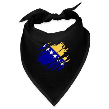 Flagge Bosnien bosnisches - Bandana - Schwarz - Vorne