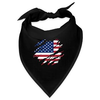 Amerika - Bandana - Schwarz - Vorne