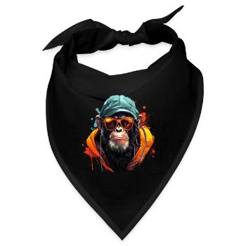 Cool chimp streetwear outfit urban style - Bandana - Schwarz - Vorne