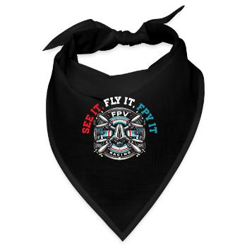 Fpv-drohnenpilot, Ferngesteuerter - Bandana - Schwarz - Vorne