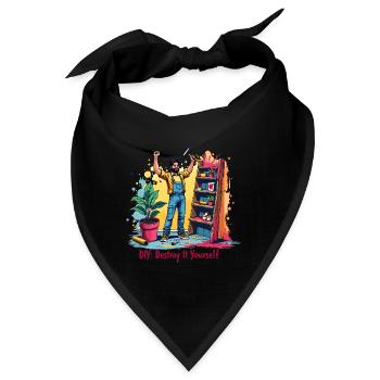 DIY Destroy it yourself - Handwerkeln Upcycling - Bandana - Schwarz - Vorne