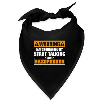 Saxophon Zubehör witzig - Bandana - Schwarz - Vorne