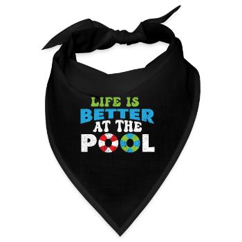Schwimmer Schwimmen 50 Meter Bahn Brustschwimmen - Bandana - Schwarz - Vorne