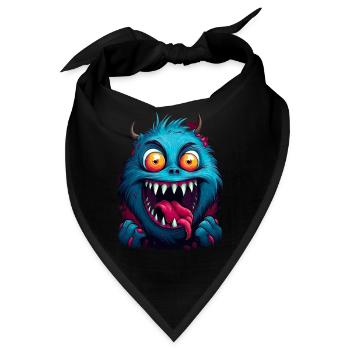 Streetstyle Monster Graffiti Kunst Streetart - Bandana - Schwarz - Vorne