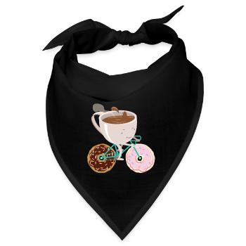 Donut Coffee Bicycle - Bandana - Schwarz - Vorne