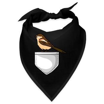 Vogelbeobachtung Vogelfreund Singvogel Ornithologe - Bandana - Schwarz - Vorne