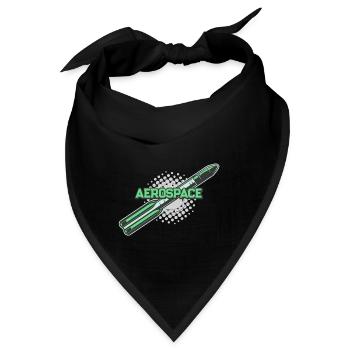 Rakete Vintage Raumfahrt - Bandana - Schwarz - Vorne