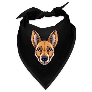 Niedliches Hundedesign für Hundebesitzer - Bandana - Schwarz - Vorne