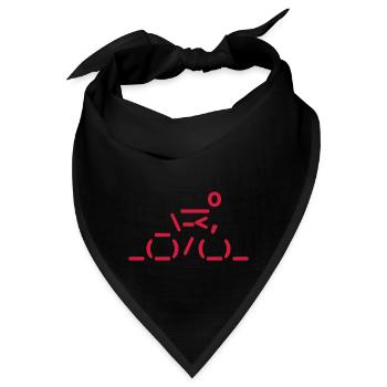Radfahrer - Ascii Art - Bandana - Schwarz - Vorne