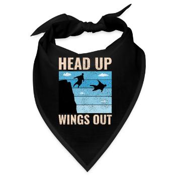 Wingsuit fliegen Base Jumping Fallschirmspringen Wingsuiting - Bandana - Schwarz - Vorne