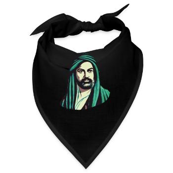 Ausdrucksstark: Hz. Ali Design - Bandana - Schwarz - Vorne