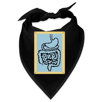 medizinischer Darm 2 d1 - Bandana - Schwarz - Vorne