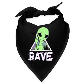 Rave - Bandana - Schwarz - Vorne