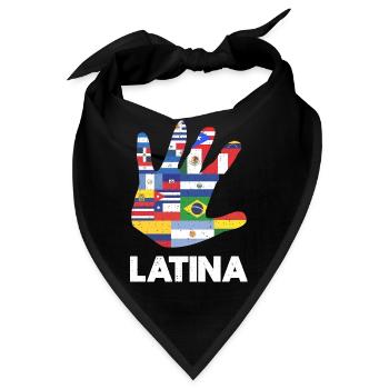 Latina Lateinamerika Südamerika Hand Geschenk - Bandana - Schwarz - Vorne
