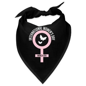 Internationaler Frauentag - 8. März - Bandana - Schwarz - Vorne