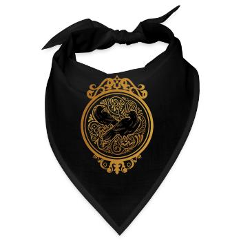Hugin & Munin gold by the Manzanita´s - Bandana - Schwarz - Vorne