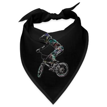 Fahrrad bmx vtt - Bandana - Schwarz - Vorne