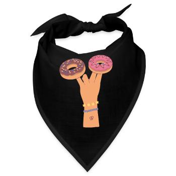 Two In The Pink One In The Stink Finger Donuts - Bandana - Schwarz - Vorne
