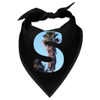 Sommer Buchstabe S Schriftzug Sommerferien Sonne - Bandana - Schwarz - Vorne