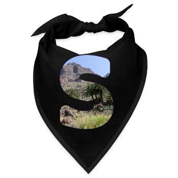 Sommer Buchstabe S Schriftzug Sommerferien Sonne - Bandana - Schwarz - Vorne